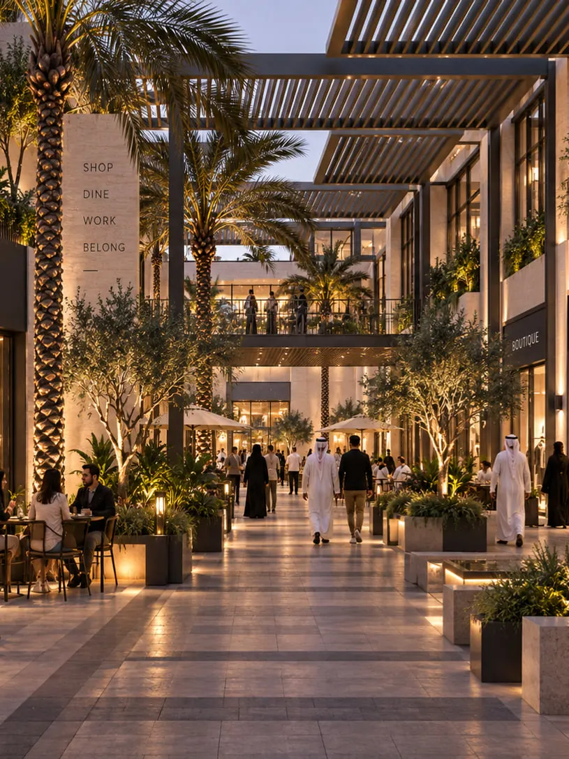 Concept visualisation of a mixed-use arcade